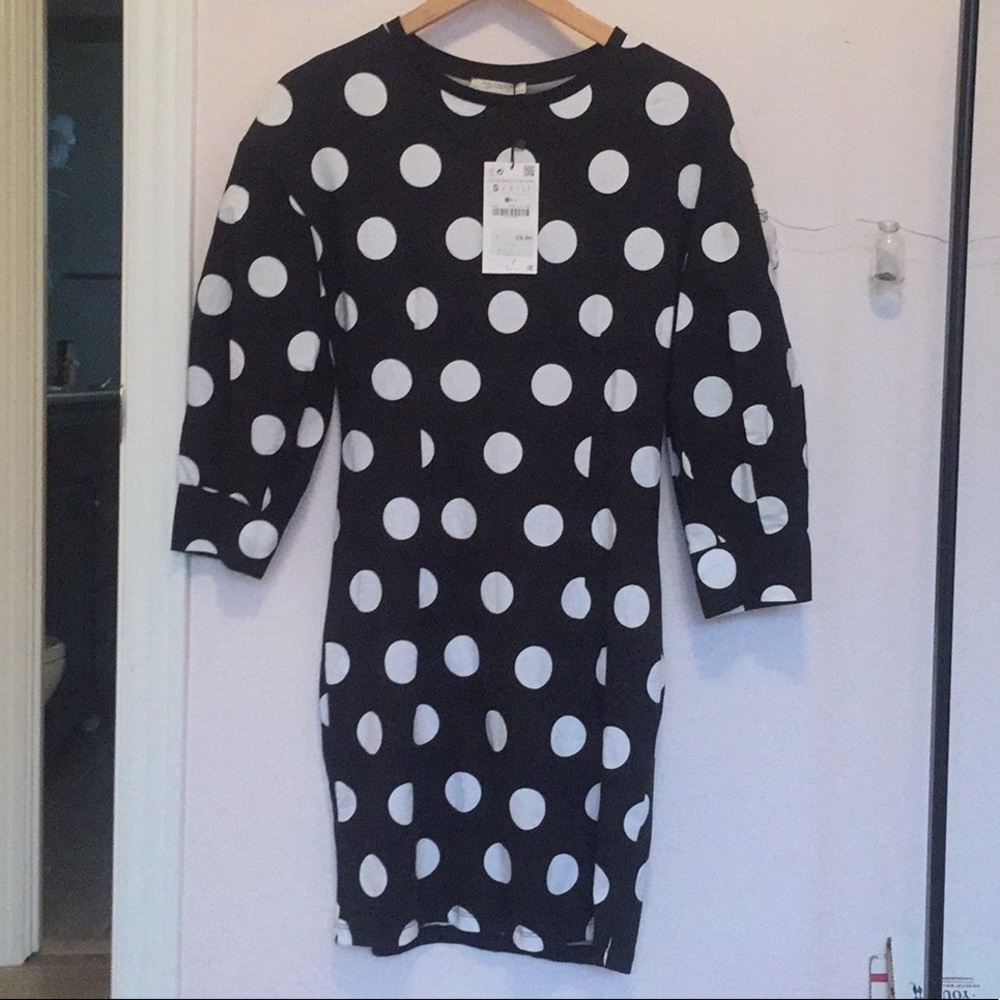 Zara polka dot dress